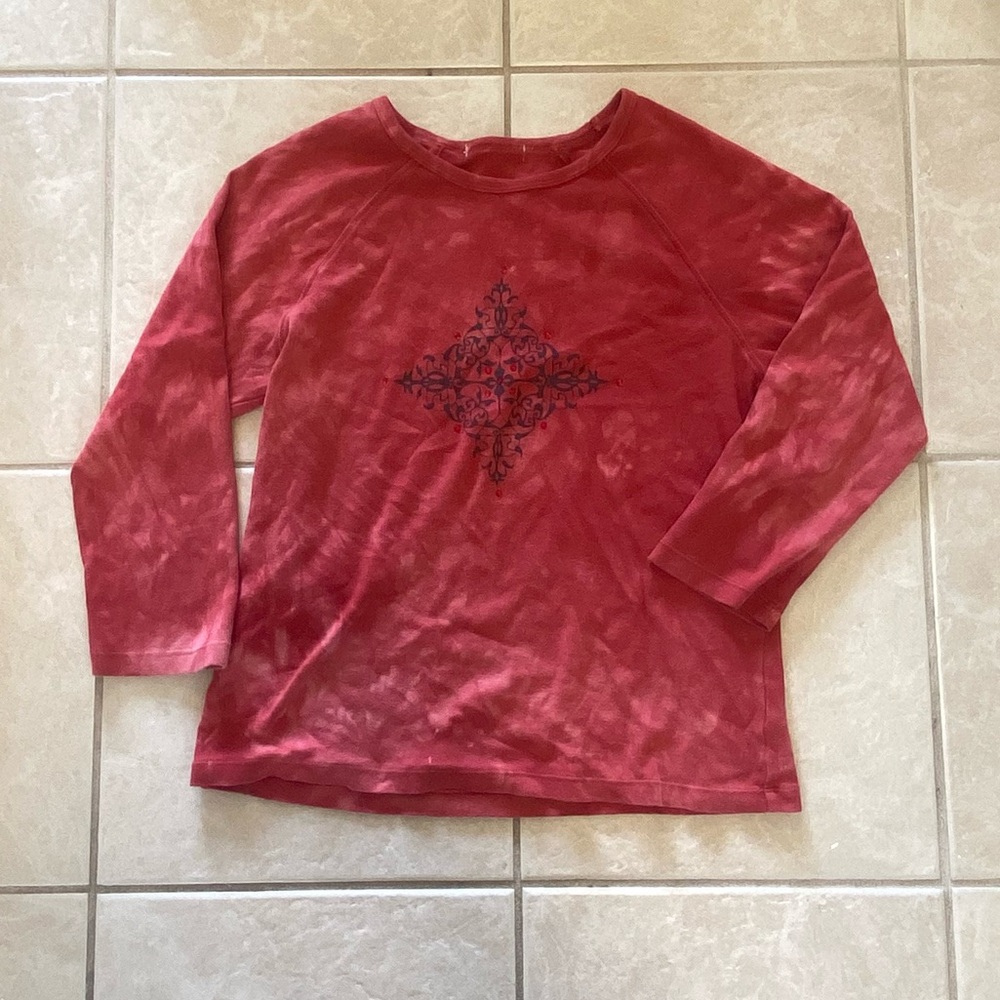 Red Long Sleeve Top